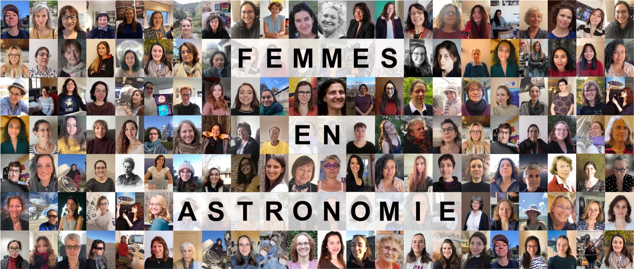 Mosaïque des femmes en Astronomie en France - Février 2023